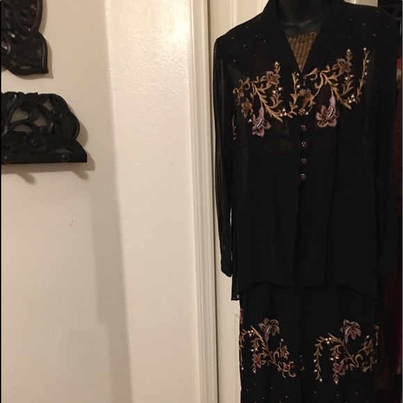 Vintage Platinum Dorothy Schoelen dress w/blouse - Picture 8 of 10